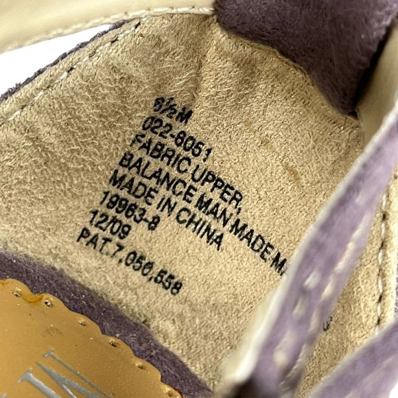 MixIt Strappy High Heel Shoes 6.5 Open Toe Cork 4” Heels Purple Suede 022-8051 - Picture 13 of 16